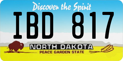ND license plate IBD817