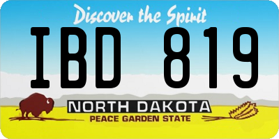 ND license plate IBD819