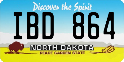 ND license plate IBD864