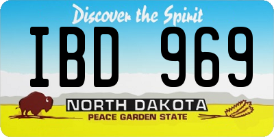 ND license plate IBD969