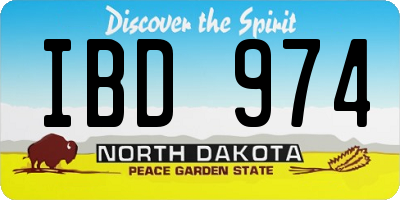 ND license plate IBD974