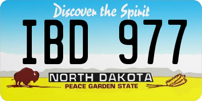 ND license plate IBD977