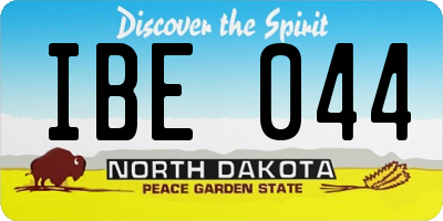 ND license plate IBE044