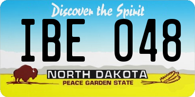 ND license plate IBE048