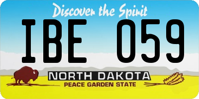 ND license plate IBE059