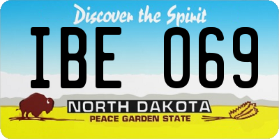 ND license plate IBE069
