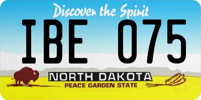 ND license plate IBE075