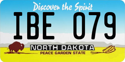 ND license plate IBE079