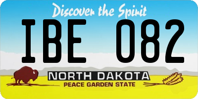 ND license plate IBE082