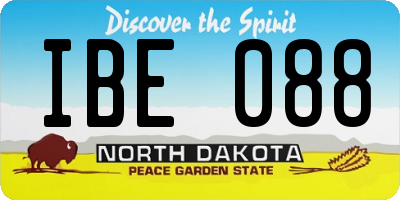 ND license plate IBE088