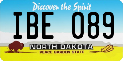 ND license plate IBE089
