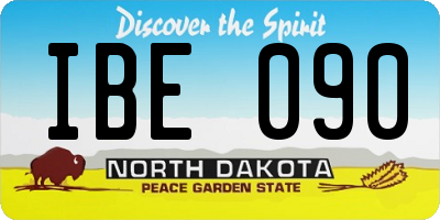 ND license plate IBE090