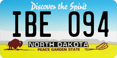 ND license plate IBE094