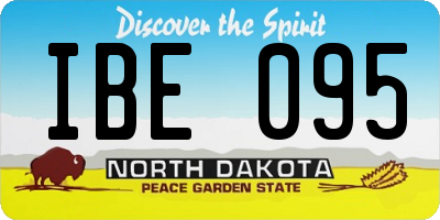 ND license plate IBE095