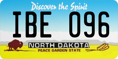 ND license plate IBE096
