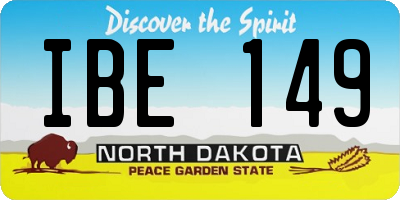 ND license plate IBE149