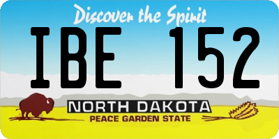 ND license plate IBE152