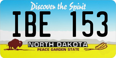 ND license plate IBE153