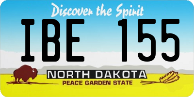 ND license plate IBE155
