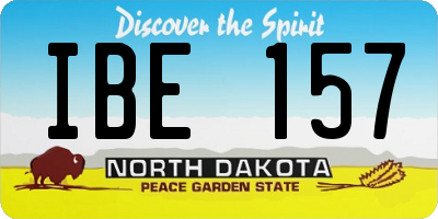 ND license plate IBE157
