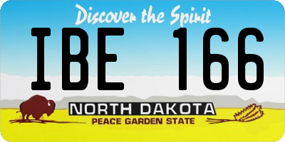 ND license plate IBE166