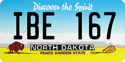 ND license plate IBE167