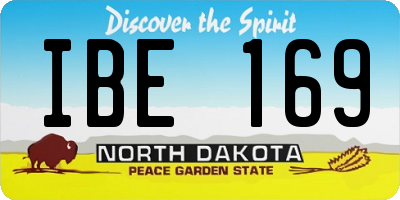 ND license plate IBE169