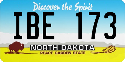 ND license plate IBE173