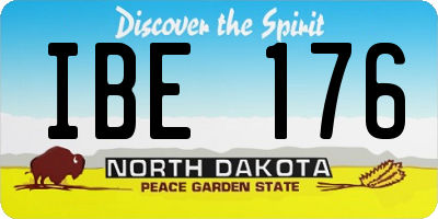 ND license plate IBE176