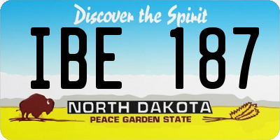 ND license plate IBE187