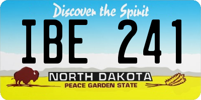 ND license plate IBE241