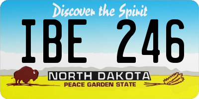 ND license plate IBE246