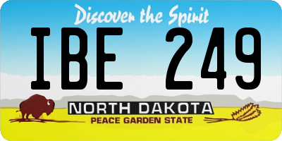 ND license plate IBE249