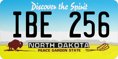 ND license plate IBE256