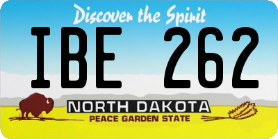 ND license plate IBE262
