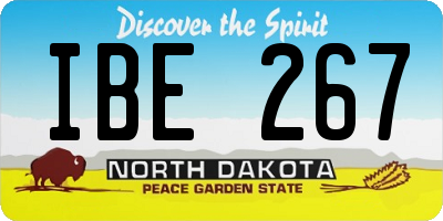 ND license plate IBE267