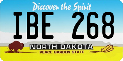 ND license plate IBE268