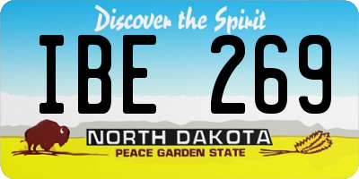 ND license plate IBE269