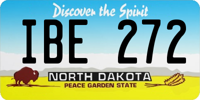 ND license plate IBE272