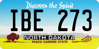 ND license plate IBE273