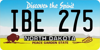 ND license plate IBE275