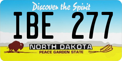 ND license plate IBE277