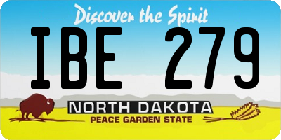 ND license plate IBE279