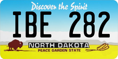 ND license plate IBE282