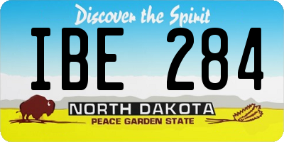 ND license plate IBE284
