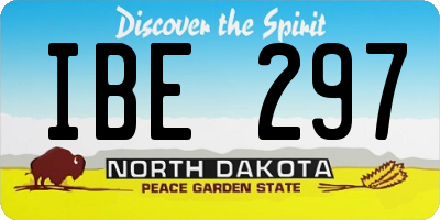 ND license plate IBE297