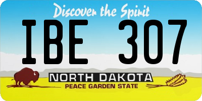 ND license plate IBE307