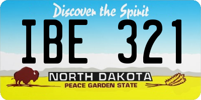 ND license plate IBE321