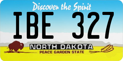 ND license plate IBE327
