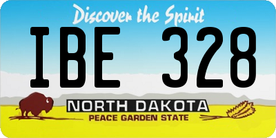 ND license plate IBE328